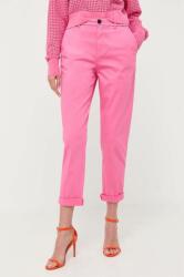 Boss pantaloni femei, culoarea roz, drept, high waist 50457545 PPYX-SPD0MP_03X