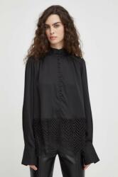 Bruuns Bazaar bluza femei, culoarea negru, neted PPYH-BDD019_99X