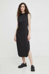 Bruuns Bazaar rochie culoarea negru, midi, drept PPYH-SUD02S_99X