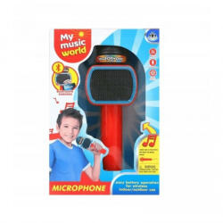 toy - Microfon de jucarie, karaoke pentru copii, cu luminite, rosu (J87355)