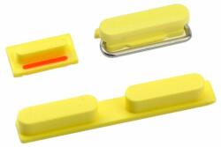 Apple iPhone 5C - Butoane de Pornire + Volum + Modul Silen? ios (Yellow), Yellow