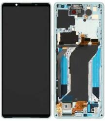 Sony Xperia 1 IV XQCT54 - Ecran LCD + Sticlă Tactilă + Ramă (White) - A5046145A Genuine Service Pack, Alb