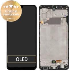 Samsung Galaxy A32 A325F - Ecran LCD + Sticlă Tactilă + Ramă (Awesome Black) - GH82-25566A, GH82-25579A Genuine Service Pack, Awesome Black
