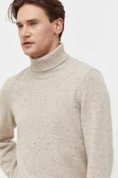 Marc O'Polo pulover de lana barbati, culoarea bej, cu guler PPYH-SWM00M_80X