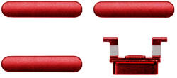 Apple iPhone 8, SE (2020), SE (2022) - Set de butoane pentru volum + alimentare + mod silen? ios (Red), Red