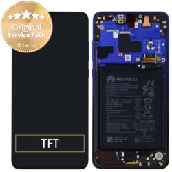 Huawei Mate 20 - Ecran LCD + Sticlă Tactilă + Ramă + Baterie (Twilight) - 02352FRA Genuine Service Pack, Purple