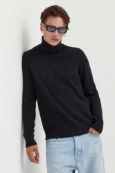 Marc O'Polo pulover de lana barbati, culoarea negru, cu guler PPYH-SWM00M_99X