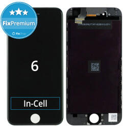Apple Ecran In-Cell pentru iPhone 6, Black, Sticlă tactilă cu ramă, FixPremium, Black