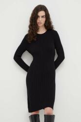Marc O'Polo rochie din lana culoarea negru, mini, evazati PPYH-SUD028_99X