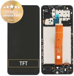 Samsung Galaxy M12 M127F - Ecran LCD + Sticlă Tactilă + Ramă (Black) - GH82-25042A, GH82-25043A Genuine Service Pack, Black