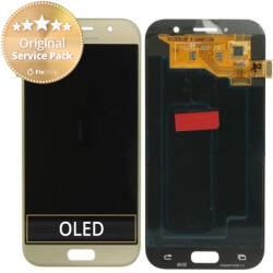 Samsung Galaxy A5 A520F (2017) - Ecran LCD + Sticlă Tactilă (Gold Sand) - GH97-19733B, GH97-20135B Genuine Service Pack, Gold Sand