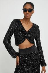 ANSWEAR bluza femei, culoarea negru, cu imprimeu BMYX-BDD04S_99X