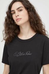 G-Star tricou din bumbac femei, culoarea negru PPYH-TSD02W_99X (D24216.4107)