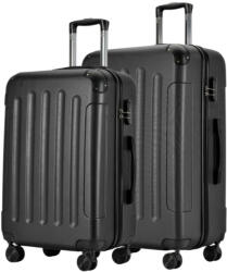 BONTOUR Vertical fekete 4 kerekű közepes bőrönd és nagy bőrönd (vertical-M-L-fekete)