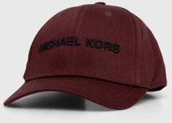 Michael Kors șapcă de baseball din bumbac culoarea bordo, cu imprimeu PPYH-CAM01S_83X