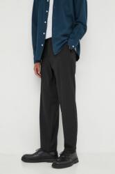 Marc O'Polo pantaloni din lana culoarea negru, cu fason chinos PPYH-SPM01G_99X