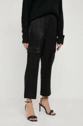 MICHAEL Michael Kors pantaloni femei, culoarea negru, drept, high waist 9BYX-SPD157_99X