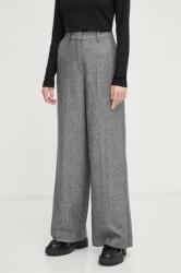 Marc O'Polo pantaloni de lana culoarea gri, drept, high waist PPYH-SPD01F_90X