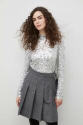 Bruuns Bazaar bluza femei, culoarea argintiu, neted PPYH-BDD01A_SLV