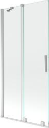 Mexen Velar, 2 szárnyas eltolható kádparaván 90 x 150 cm, 8mm átlátszó üveg, króm profil, 896-090-000-01-01 (896-090-000-01-01)