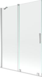 Mexen Velar, 2 szárnyas eltolható kádparaván 130 x 150 cm, 8mm átlátszó üveg, króm profil, 896-130-000-01-01 (896-130-000-01-01)