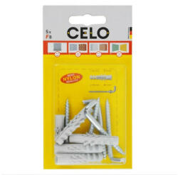 CELO NF 8 szárnyas dübel + 5 x 50 kampós csavar (5 db) (58NFWH5)