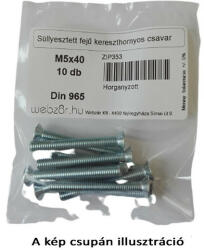 Süllyesztett fejű kereszthornyos csavar M5x20 (10 db) (ZIP351) - vasasszerszam