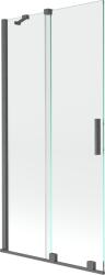 Mexen Velar, 2 szárnyas eltolható kádparaván 90 x 150 cm, 8mm átlátszó üveg, grafitmatt profil, 896-090-000-01-66 (896-090-000-01-66)