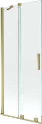 Mexen Velar, 2 szárnyas eltolható kádparaván 85 x 150 cm, 8mm átlátszó üveg, arany matt profil, 896-085-000-01-55 (896-085-000-01-55)