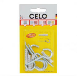 CELO NF 6 szárnyas dübel + 4, 2 x 65 körkampós csavar (5 db) (56NFRH5)