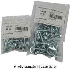  Önfúró lemezcsavar DIN 7504/K hatlapfejű peremes 4, 2x25 (25 db) (ZIP291)