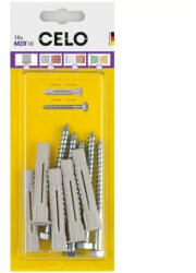 CELO Univerzális Galléros műanyag dübel csavarral MZ 12 (5 db) (512MZKK2)