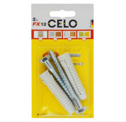 CELO FX 12 univerzális nylon dübel + 8 x 80 hatlapfejű csavar - 2 db (512FXK2)