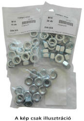  Hatlapú anya DIN 934 horganyzott M5 (50 db) (ZIP194) - vasasszerszam