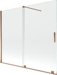 Mexen Velar, 2 szárnyas eltolható kádparaván 180 x 150 cm, 8mm átlátszó üveg, rózsaszín arany, 896-180-000-01-60 (896-180-000-01-60)
