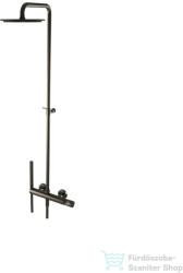 Bugnatese MOON zuhanyrendszer 22, 5 cm-es fejzuhannyal, zuhanyszettel, grafit 7242CGF (7242CGF)