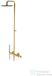 Bugnatese MOON zuhanyrendszer 22, 5 cm-es fejzuhannyal, zuhanyszettel, szálcsiszolt arany 7242COS (7242COS)