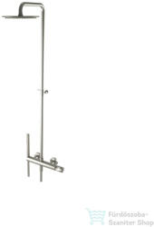 Bugnatese MOON zuhanyrendszer 22, 5 cm-es fejzuhannyal, zuhanyszettel, szálcsiszolt nikkel 7242CNS (7242CNS)
