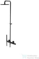 Bugnatese MOON zuhanyrendszer 22, 5 cm-es fejzuhannyal, zuhanyszettel, matt fekete 7242CNE (7242CNE)