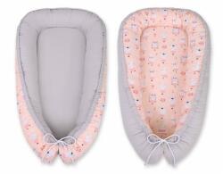 BabyLion babafészek - Kifordítható! - Szürke - Balerina nyuszik