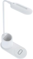Rebeltec Lampa led cu incarcator wireless Rebeltec QI W600, 10W, alb (AKGAOLADREB00012)