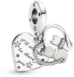 Pandora Moments Macskák és szívek ezüst függő charm - 799546C01 (799546C01)