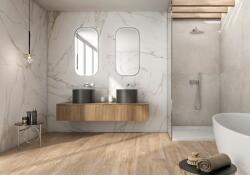 SPANYOL 60x60 GE AURORA Gold fényes fehér márványos arany erezetes greslap