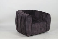  BABYLON design bársony fotel - antracit (43528)