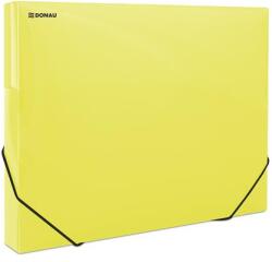 DONAU Gumis mappa, 30 mm, PP, A4, DONAU, áttetsző sárga (8545002PL-11) - molnarpapir