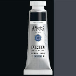Lefranc Bourgeois L&B Linel extra fine gouache festék, 14 ml - 268, deep black