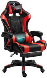 JAKS Scaun Gaming Reglabil Eco Piele Negru Roșu Fg-02