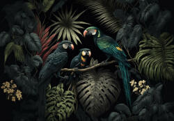 Consalnet Papagájok a dzsungelben poszter, fotótapéta Vlies (368 x 254 cm) (C1-14668V8)