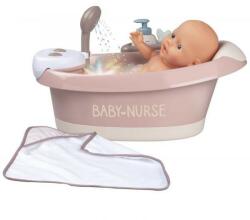 Smoby Baby Nurse: Baba fürdőkád és hidromasszázs-zuhanyzó - rózsaszín (7600220368)