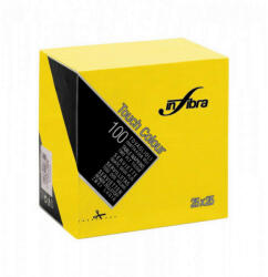 INFIBRA Szalvéta 25x25cm citromsárga 2 réteg 100 lap/csomag (ALI0728)